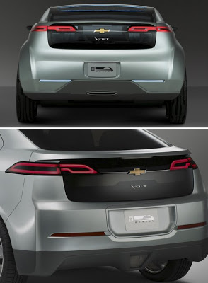 Chevrolet Volt Production Version vs Concept