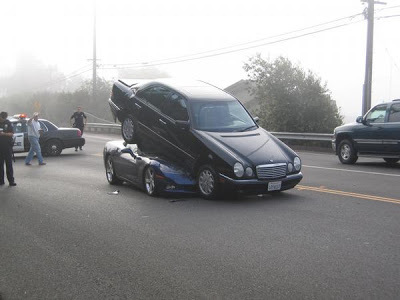 Corvette Mercedes Accident