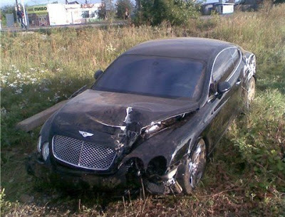 Bentley Continental GT Coupe Accident Russia