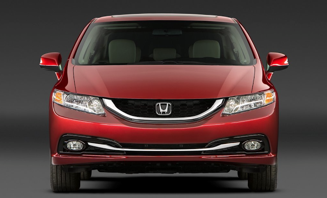 2013 Honda Civic sedan red front