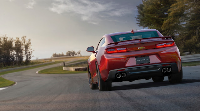 2016 Chevrolet Camaro SS red rear