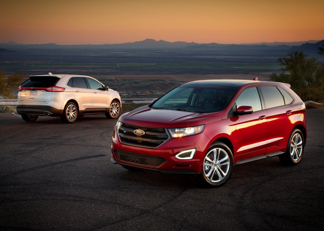 2015 Ford Edge red white front back