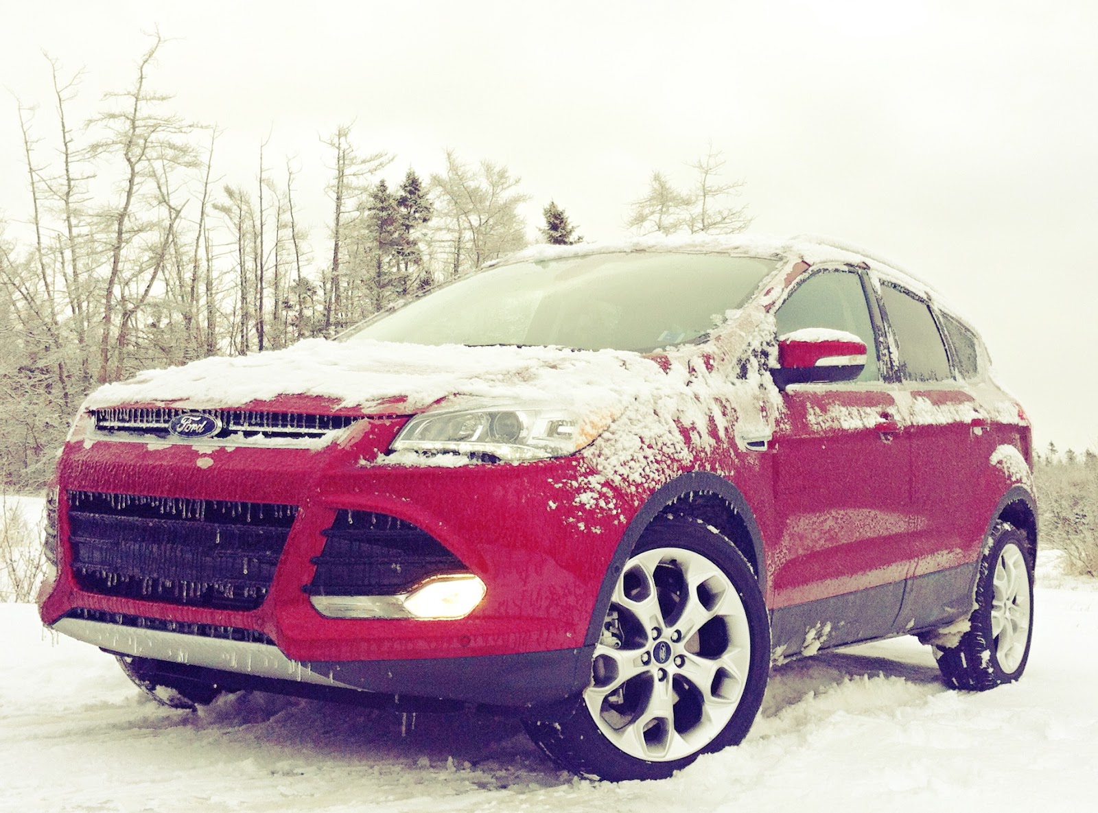 2015 Ford Escape Titanium AWD red front