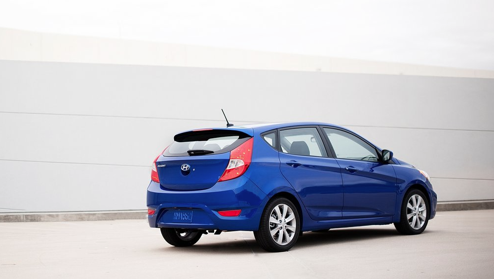 2012 Hyundai Accent hatchback blue