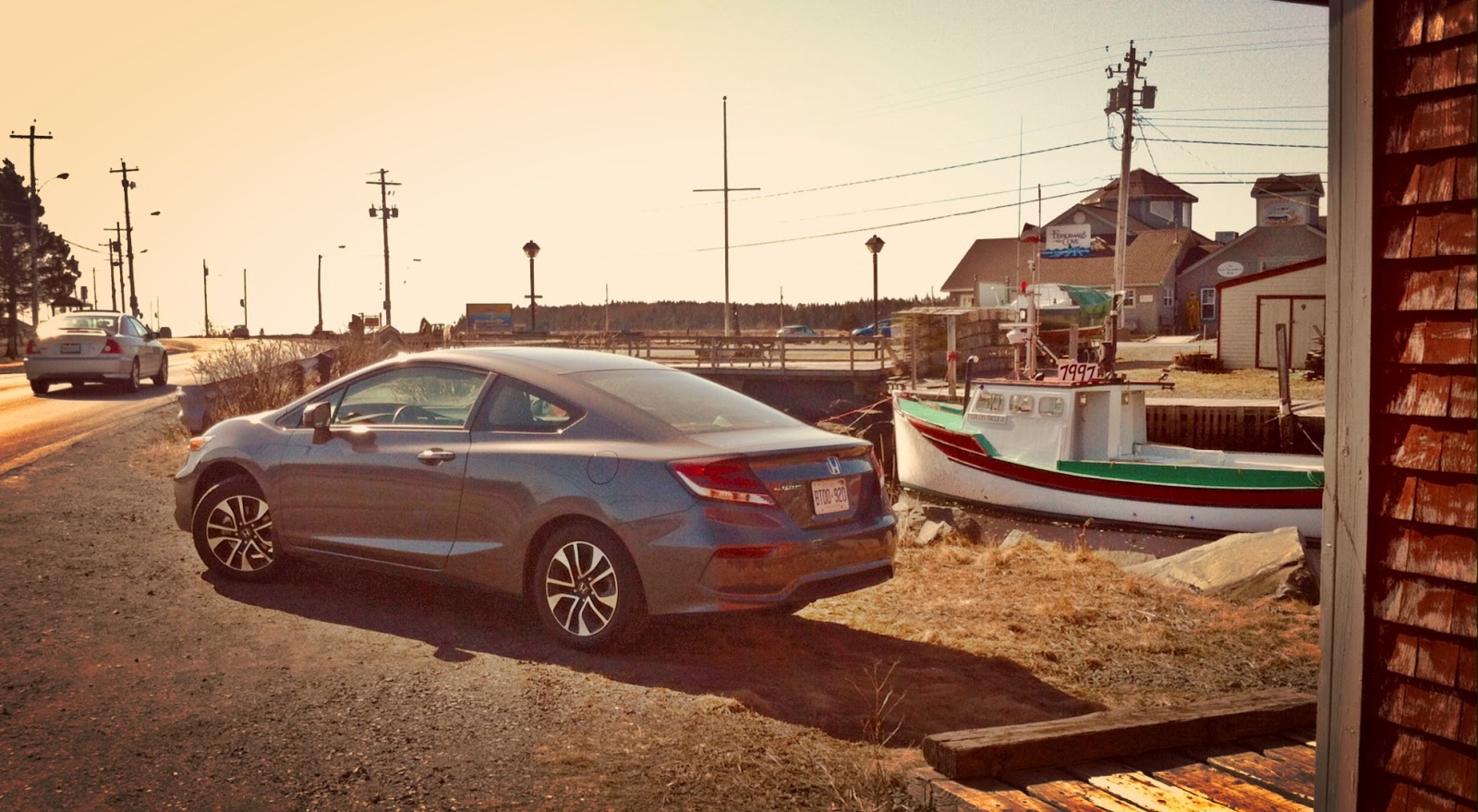 2014 Honda Civic Coupe EX rear angle