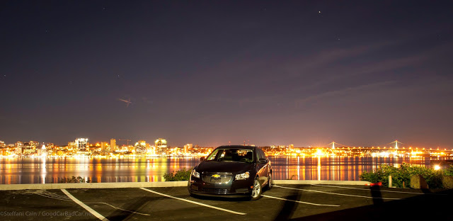 2014 Chevrolet Cruze Diesel Halifax skyline at night