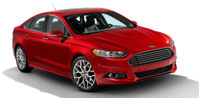 2013 Ford Fusion Red Front angle