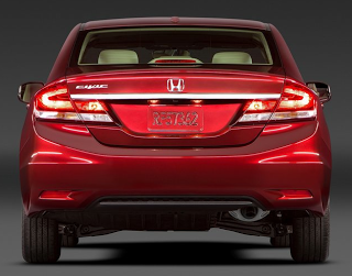 2013 Honda Civic sedan red rear end