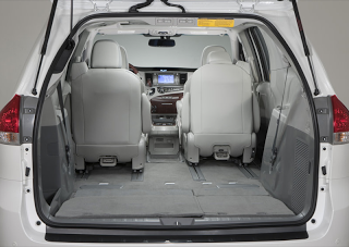 2011 Toyota Sienna cargo area seats folded