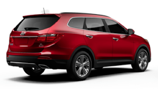 2013 Hyundai Santa Fe XL Regal Red rear view