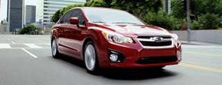 2013 Subaru Impreza sedan Venetian red