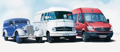 Old and new Mercedes-Benz Sprinters