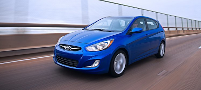 2012 Hyundai Accent hatchback blue