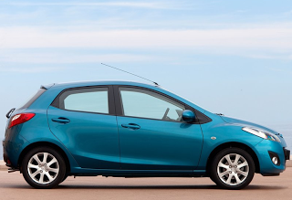 2011 Mazda 2 Blue side view