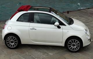 2010 Fiat 500C Roof Action