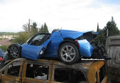 Tesla Roadster Accident Southern France