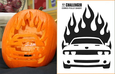 Halloween Pumpkin Cars Dodge Challenger RAM