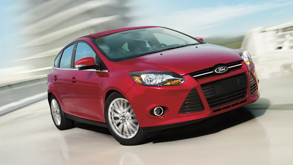 2014 Ford Focus red hatchback