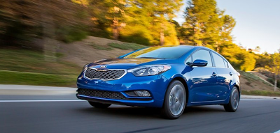 2014 Kia Forte blue sedan