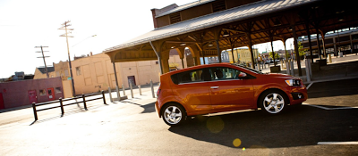 2013 Chevrolet Sonic hatchback orange