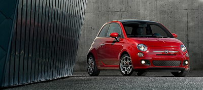 Red Fiat 500 Sport