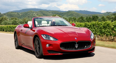 2012 Maserati GranCabrio Sport Red roof down