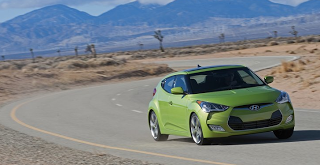 2012 Hyundai Veloster Green Cornering