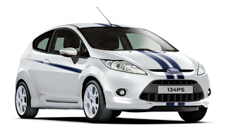 2011 Ford Fiesta S1600 134 PS White Blue Stripes